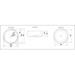 Раковина CeramaLux накладная 400х400х160 круглая белый глянец 5004