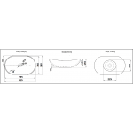 Раковина CeramaLux накладная 615х360х155 овальная белый матовый 7811MW