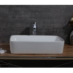 Раковина CeramaLux накладная 480х375х135 прямоугольная белый глянец 9103 Раковина CeramaLux накладная 480х375х135 прямоугольная белый глянец 9103