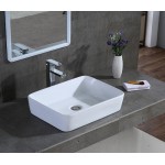 Раковина CeramaLux накладная 480х375х135 прямоугольная белый глянец 9103 Раковина CeramaLux накладная 480х375х135 прямоугольная белый глянец 9103