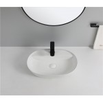 Раковина CeramaLux накладная 610х415х125 овальная белый глянец D1346 Раковина CeramaLux накладная 610х415х125 овальная белый глянец D1346