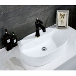 Раковина CeramaLux накладная 610х415х125 овальная белый глянец D1346 Раковина CeramaLux накладная 610х415х125 овальная белый глянец D1346