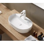 Раковина CeramaLux накладная 610х415х125 овальная белый глянец D1346 Раковина CeramaLux накладная 610х415х125 овальная белый глянец D1346