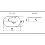 Раковина CeramaLux накладная 610х415х125 овальная белый глянец D1346 Раковина CeramaLux накладная 610х415х125 овальная белый глянец D1346