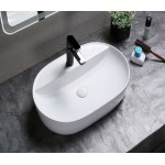 Раковина CeramaLux накладная 610х415х125 овальная белый глянец D1346 Раковина CeramaLux накладная 610х415х125 овальная белый глянец D1346