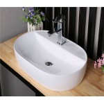 Раковина CeramaLux накладная 610х415х125 овальная белый глянец D1346 Раковина CeramaLux накладная 610х415х125 овальная белый глянец D1346