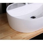 Раковина CeramaLux накладная 610х415х125 овальная белый глянец D1346 Раковина CeramaLux накладная 610х415х125 овальная белый глянец D1346