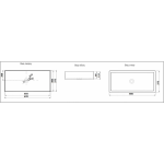 Раковина CeramaLux накладная 670х375х115 прямоугольная белый глянец W1531(D1408)