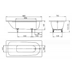 Ванна стальная Kaldewei Advantage Saniform Plus 372-1 160x75