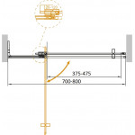 Душевая дверь в нишу Cezares Slider B 1 70/80 C Cr