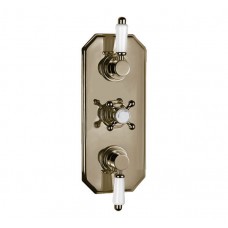 Термостат Cezares Bohemia встраиваемый для ванны и душа с 3-х позиционным переключателем бронза BOHEMIA-S-VDIM2-T-02-Bi