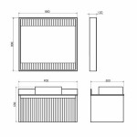 Зеркало Comforty Марсель-90 LED бесконтактный сенсор белый матовый 00-00013685CF