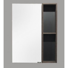 Зеркало-шкаф Comforty Франкфурт 60 дуб шоколадно-коричневый, черный матовый