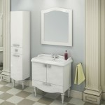 Тумба с раковиной Comforty Монако 80-1 белый глянец 80 см 00004136578CF