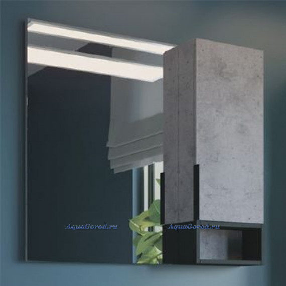 Зеркало-шкаф Comforty Франкфурт 90 бетон светло-серый 00-00006504CF