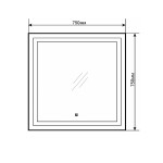 Зеркало Comforty Квадрат 75 светодиодная лента бесконтактный сенсор 00-00005258CF