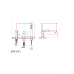 Смеситель D&K встраиваемый на борт ванны хром DA1514901