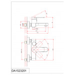 Смеситель D&K однорычажный для ванны с душем хром DA1523201