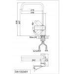 Смеситель D&K однорычажный для кухни с поворотным изливом хром DA1332401