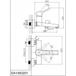 Смеситель D&K однорычажный для ванны с душем хром DA1493201