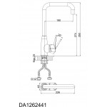Смеситель D&K однорычажный для кухни с поворотным изливом хром DA1262441