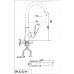 Смеситель D&K однорычажный для кухни с поворотным изливом хром DA1322441