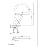 Смеситель D&K однорычажный для кухни с поворотным изливом хром DA1462401