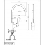 Смеситель D&K однорычажный для кухни с поворотным изливом хром DA1492401