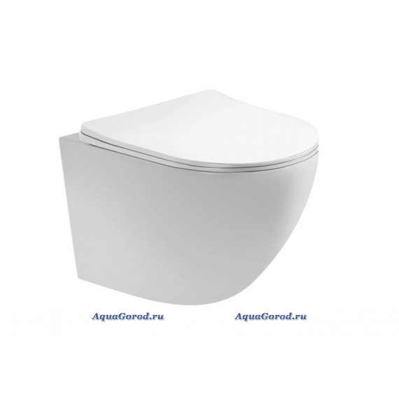 Унитаз подвесной Aquatek Европа AQ1901-00 безободковый, с сиденьем микролифт
