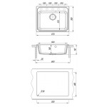Мойка кухонная Dr.Gans Кардинал 57х50 искусственный мрамор серый 29.030.D0570.409