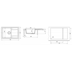 Мойка кухонная Dr.Gans Техно 76х51 искусственный мрамор серый 25.030.D0760.410