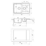 Мойка кухонная Dr.Gans Кардинал 76х50 искусственный мрамор белый 29.035.D0760.401