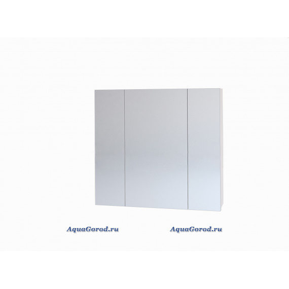 Зеркальный шкаф Dreja Almi 80 с 3 дверцами белый лак