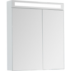 Зеркальный шкаф Dreja MAX 70 с LED-освещением белый глянец
