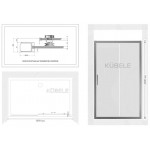 Душевая дверь в нишу Kubele DE019D2 165х200 см, профиль хром блестящий, стекло прозрачное