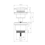 Донный клапан Lemark LM8500G универсальный Click/Clack 1 ¼, золото