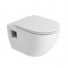 Унитаз подвесной Cezares ECO CZR-526-TH-R/2040SC безободковый, с сиденьем дюропласт Soft Close