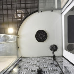 Душевая кабина Esbano 100х100х210 с крышей квадратная низкий поддон прозрачное стекло профиль черный матовый ESKBB100CKR