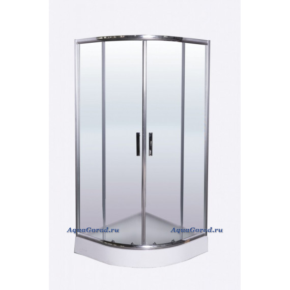 Душевой уголок Esbano 100х100 раздвижной рифленое стекло профиль хром ESUGD8025