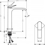 Смеситель Hansgrohe Vivenis 75042000 хром, для раковины