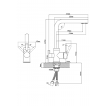 Смеситель для кухни Florentina Арес FL со встроенным фильтром питьевой воды серый 333.19H.2123.307