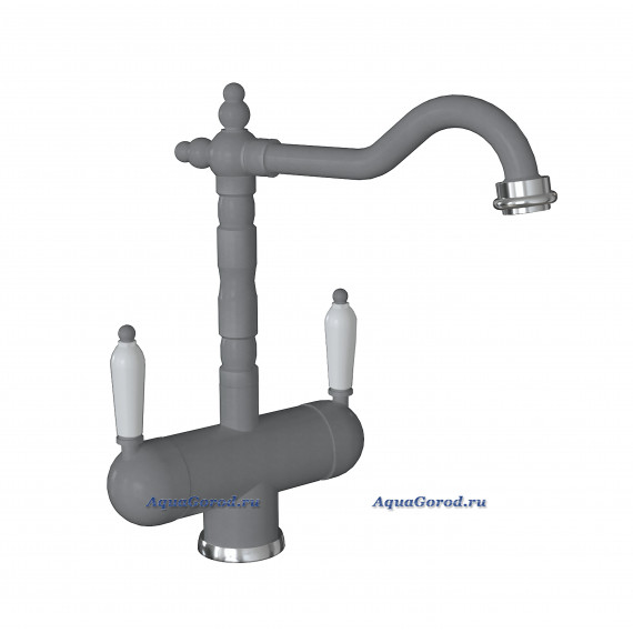 Смеситель для кухни Florentina Ария FL со встроенным фильтром питьевой воды серый 333.21H.2113.307