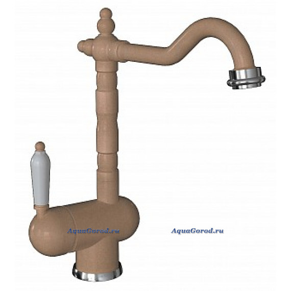 Смеситель для кухни Florentina Ода FK с поворотным изливом бежевый 314.08H.1113.104