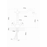 Смеситель для кухни Florentina Тау FK с поворотным изливом бронза 314.17H.1113.700