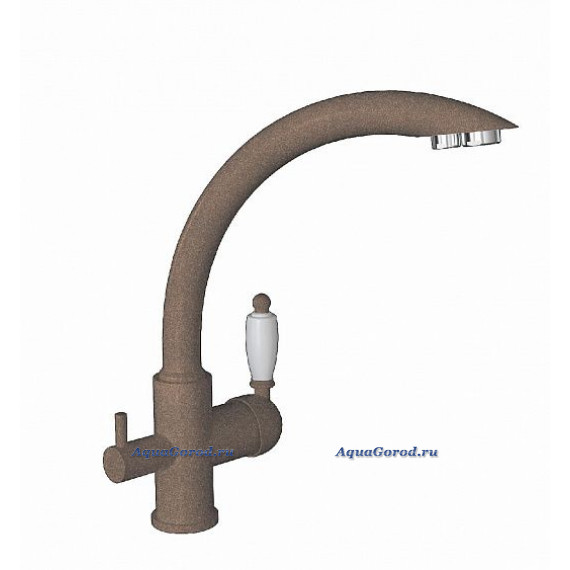 Смеситель для кухни Florentina Шале FK со встроенным фильтром питьевой воды коричневый 334.25H.2113.105