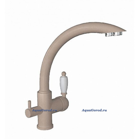 Смеситель для кухни Florentina Шале FK со встроенным фильтром питьевой воды бежевый 334.25H.2113.107