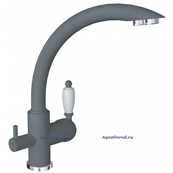 Смеситель для кухни Florentina Шале FK со встроенным фильтром питьевой воды серый 334.25H.2113.307