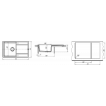 Мойка кухонная Florentina Липси 78х51 кварц серый 20.270.C0780.307