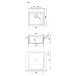 Мойка кухонная Florentina Сицилия 52х55 гранит серый 17.040.C0520.302