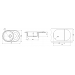 Мойка кухонная Florentina Родос 76х51 кварц серый 20.140.D0760.307